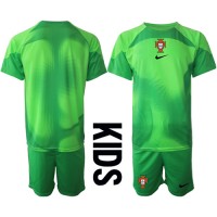 Portugal Målmand Hjemme Trøje Børn VM 2022 Kortærmet (+ Korte bukser)